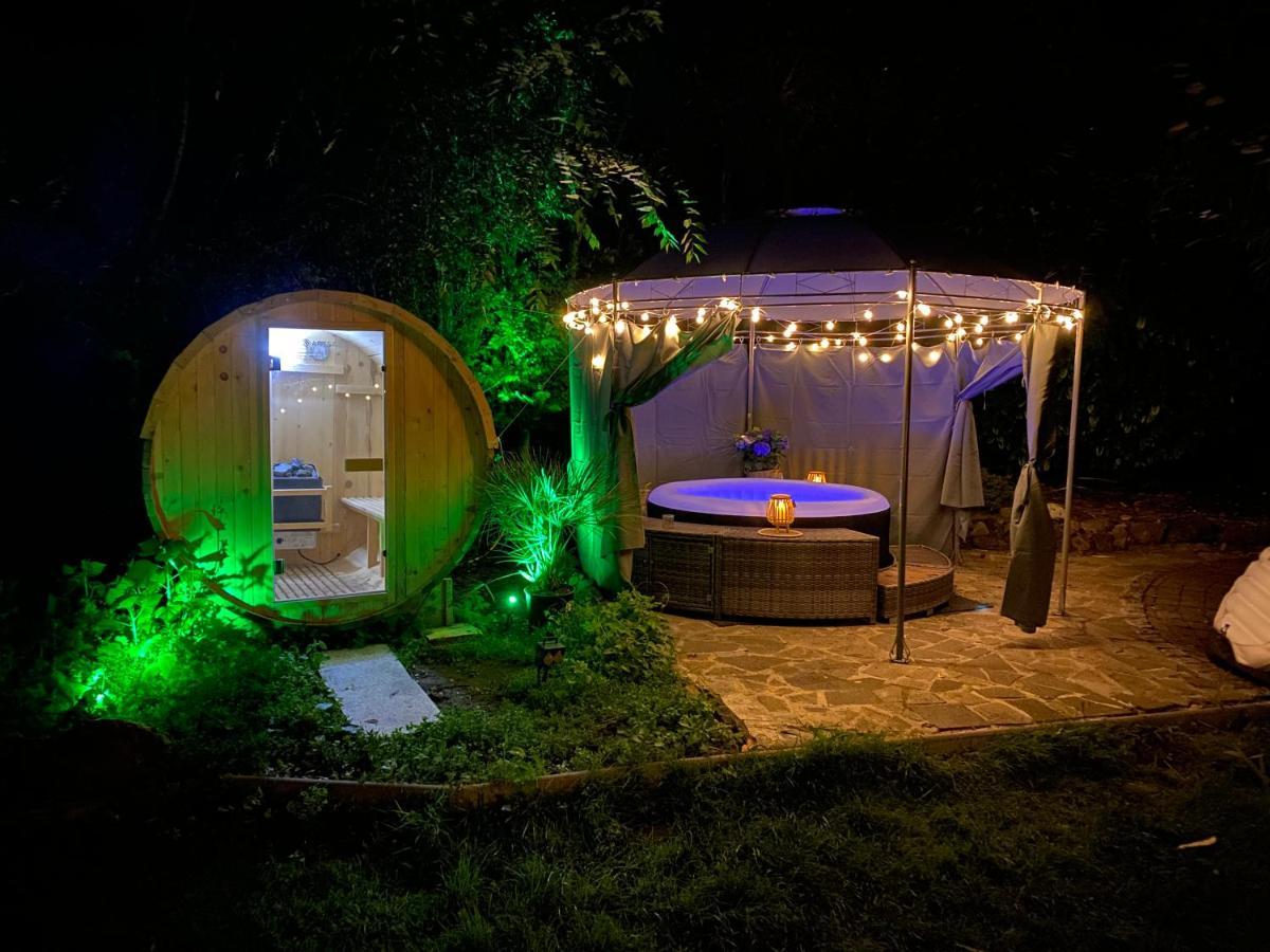 Ferienvilla Whirlpool Fasssauna Direkt Am Rhein Gotterswickerhamm Esterno foto
